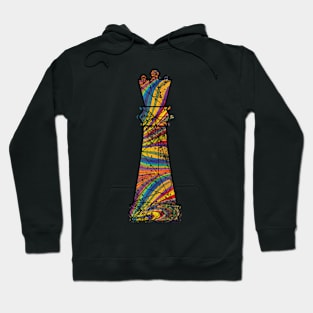 Colorful Chess Queen Piece Classic Retro Hoodie